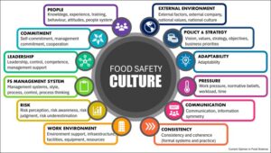 food safety culture training session in a food manufacturing facility